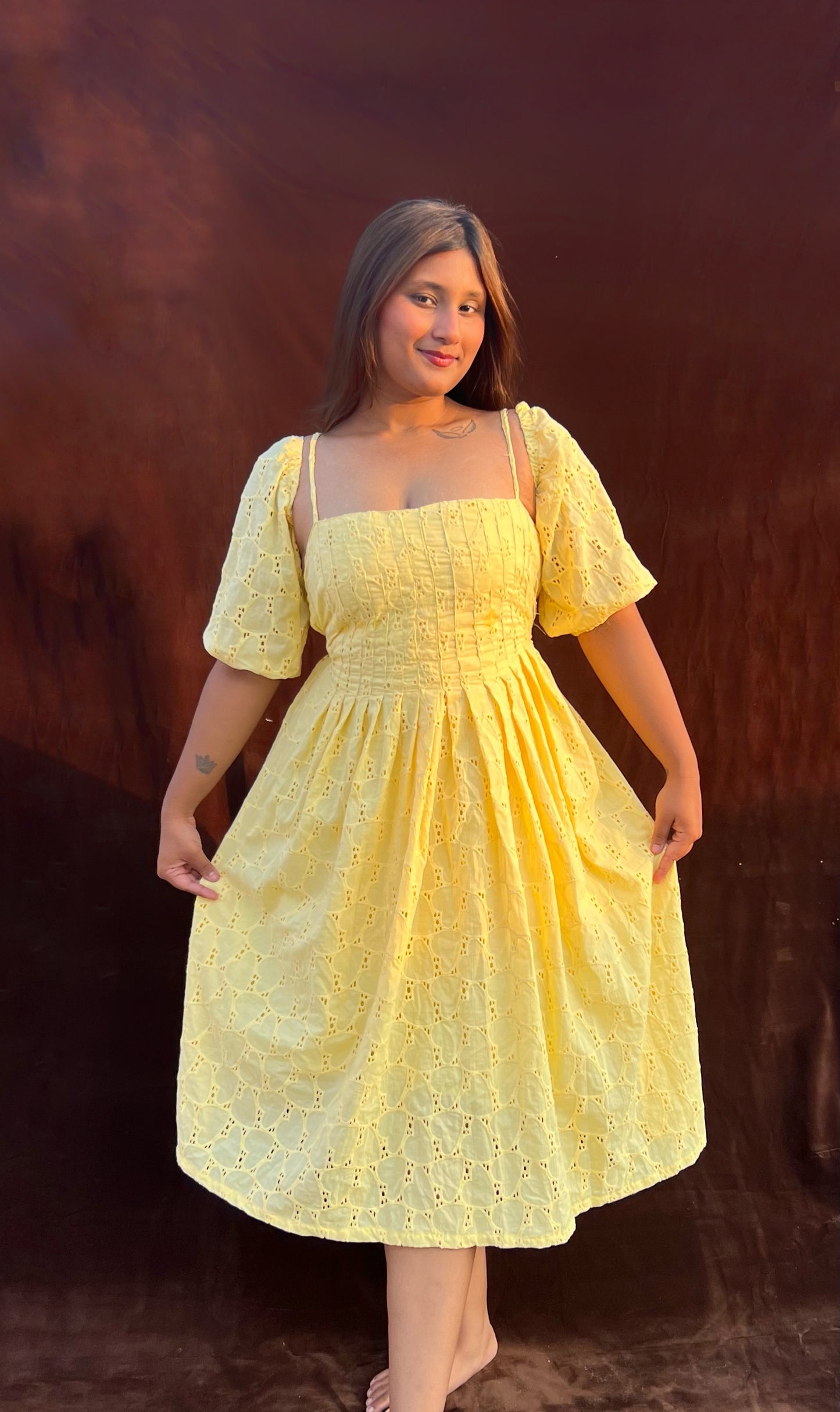 Honey Pleated Dress
