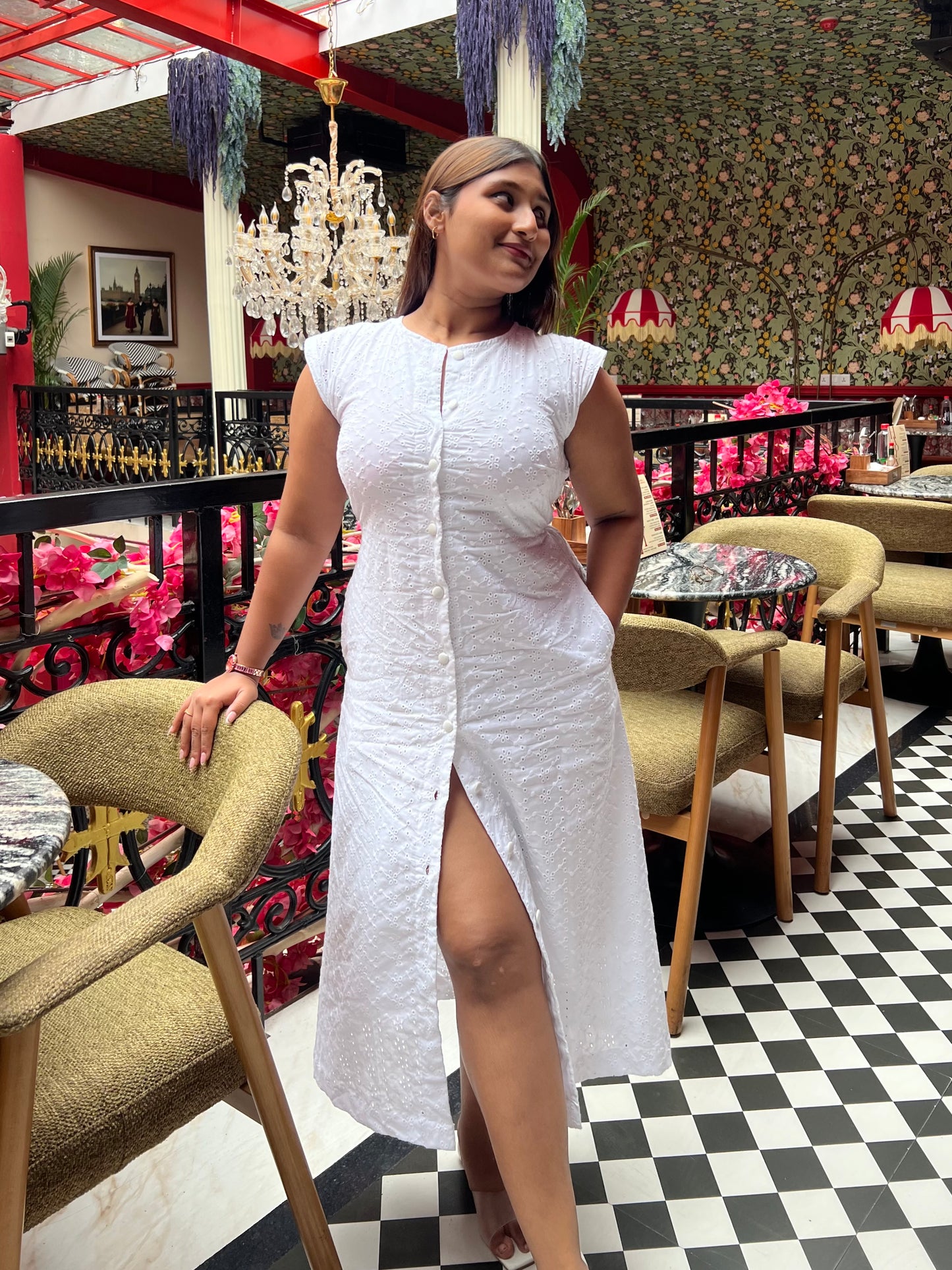 Hans Swan Midi Dress
