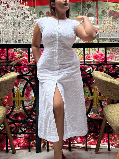 Hans Swan Midi Dress