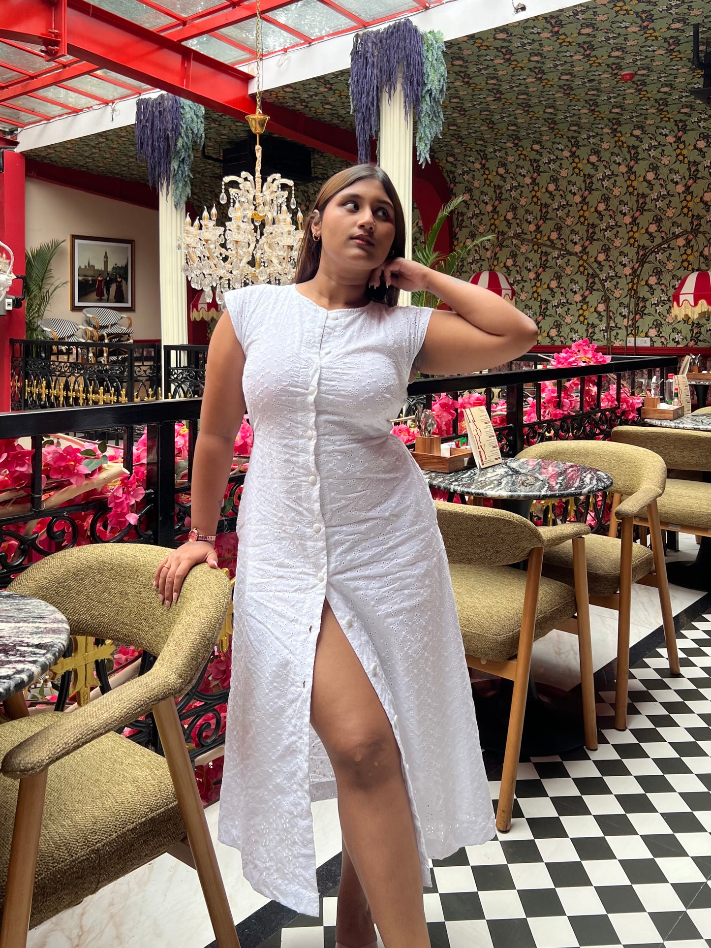 Hans Swan Midi Dress