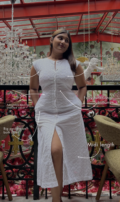 Hans Swan Midi Dress