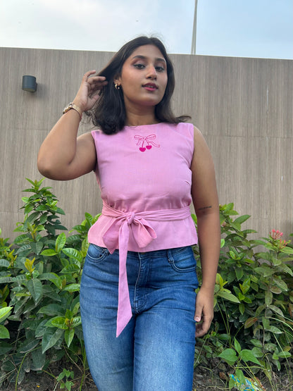 Mon Cherri Wrap Top