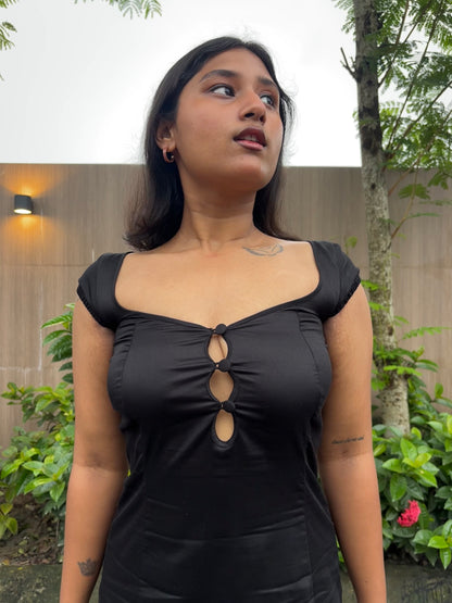 Morticia bell dress