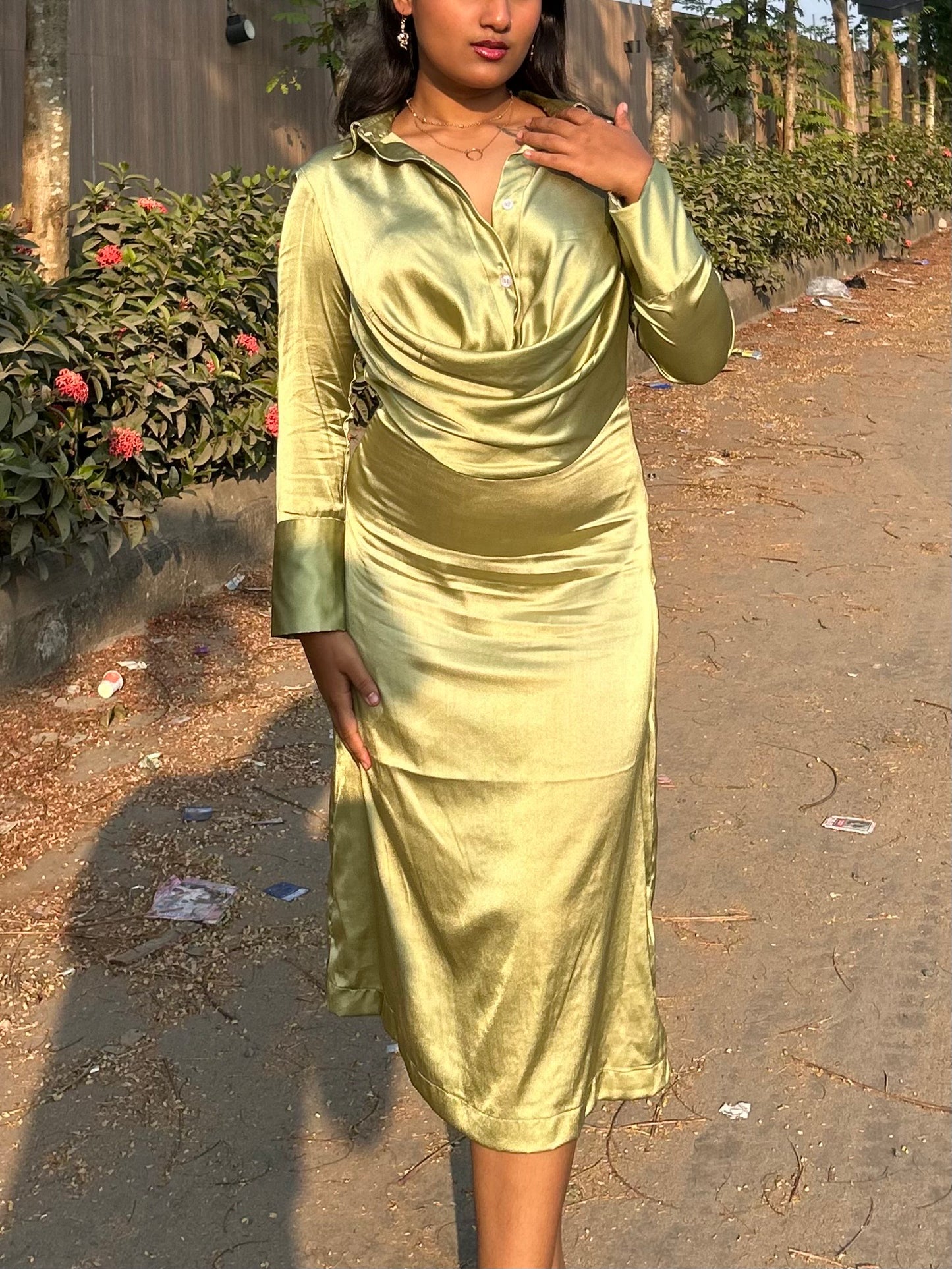 Rosabella Drape Midi Dress