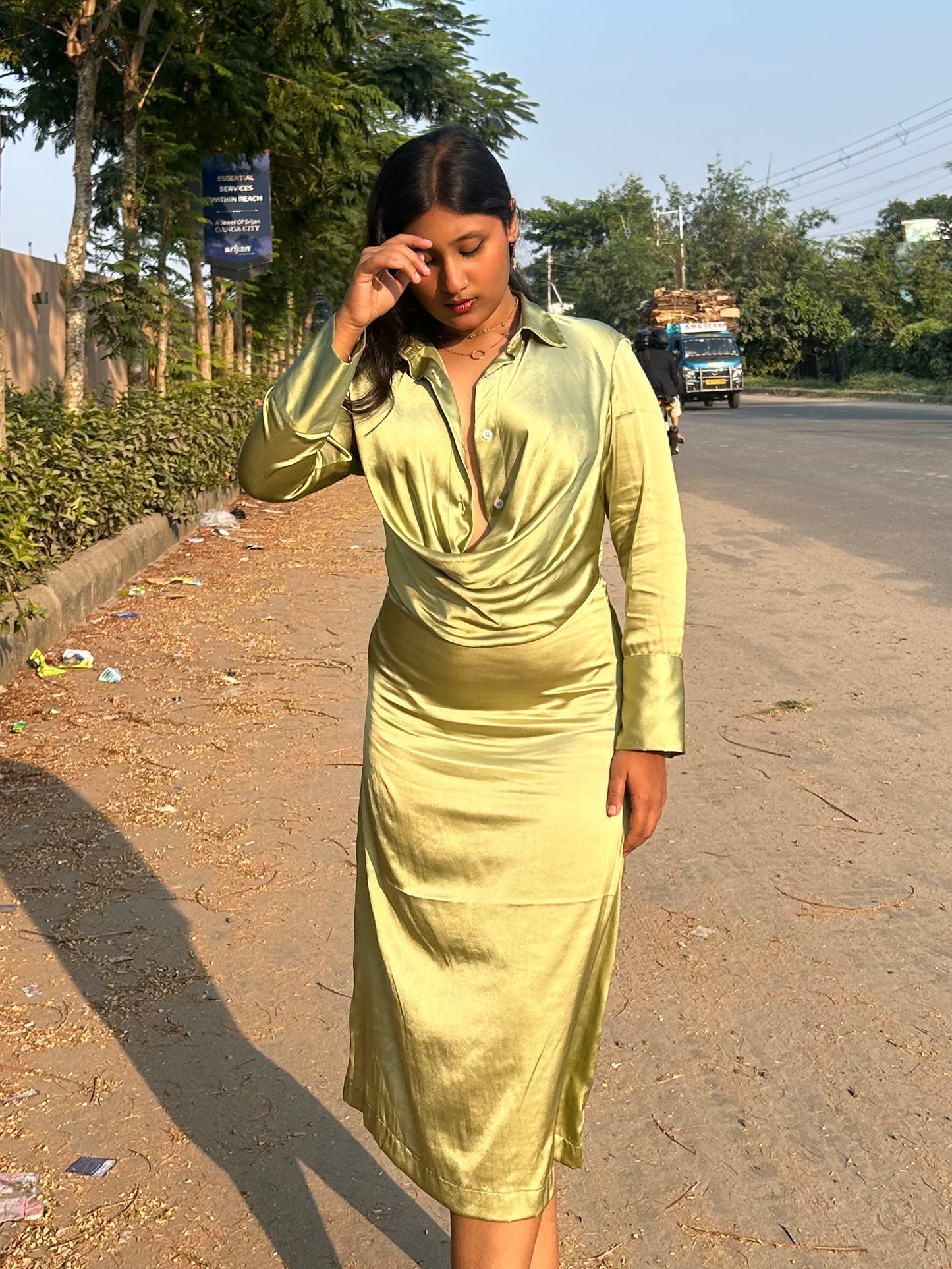 Rosabella Drape Midi Dress