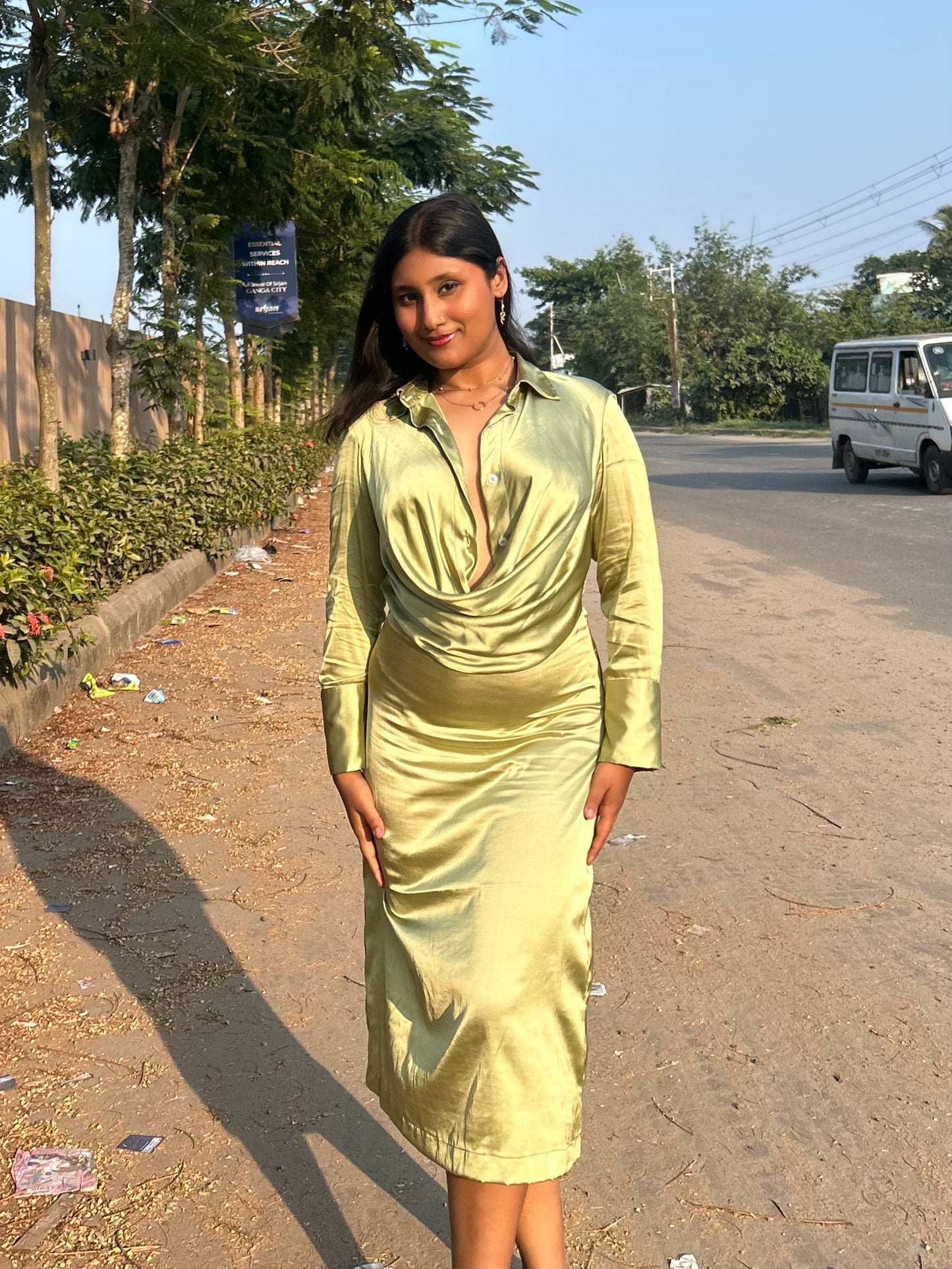 Rosabella Drape Midi Dress