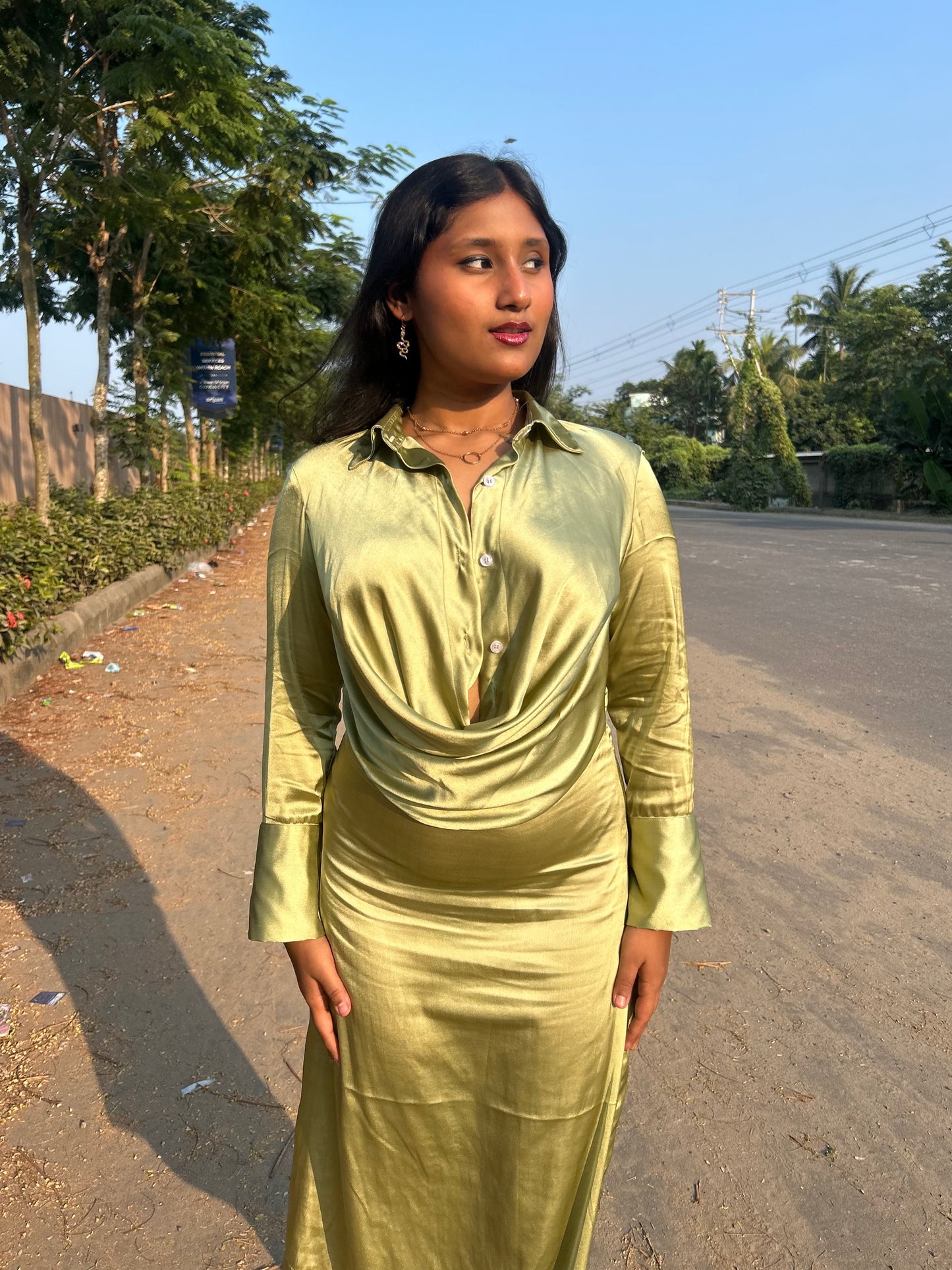 Rosabella Drape Midi Dress