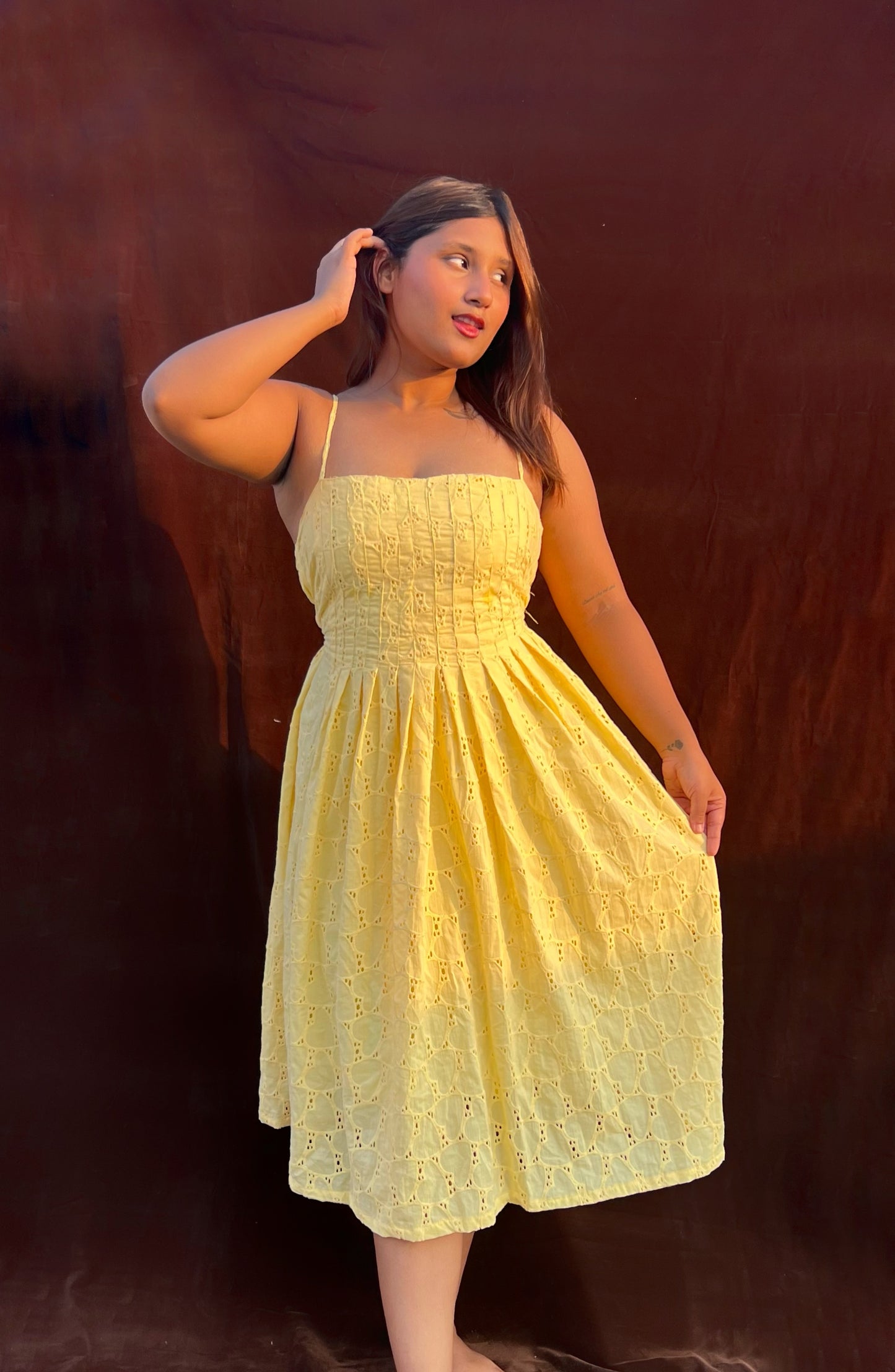 Honey Pleated Dress