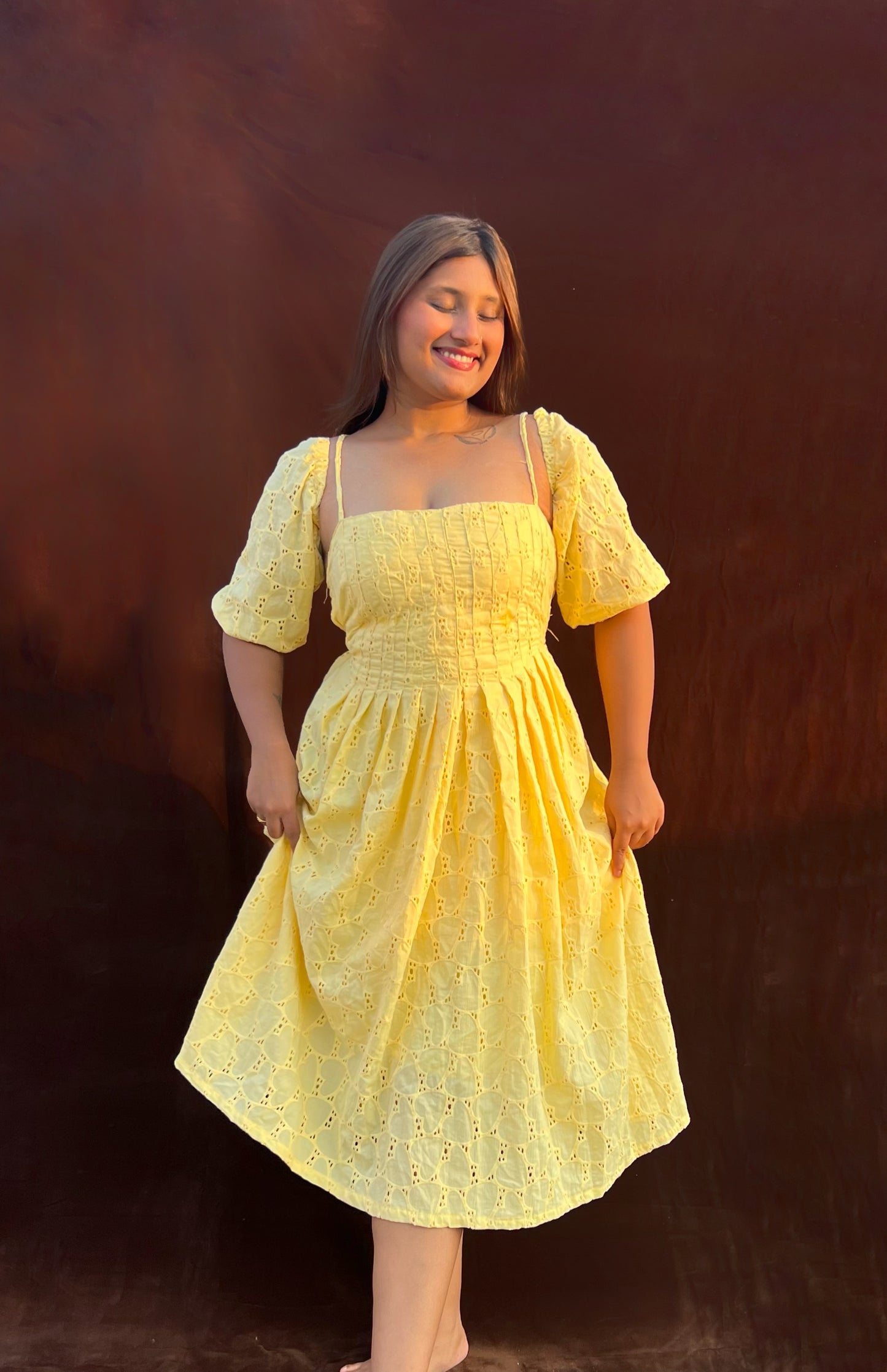 Honey Pleated Dress