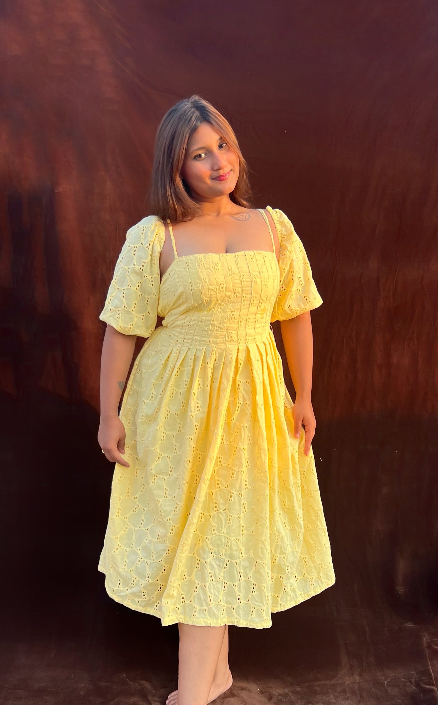 Honey Pleated Dress