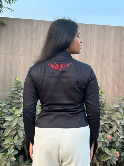 Hae-rin Blazer Shirt In Black