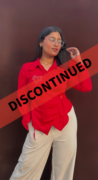 Hae-ina Blazer Shirt In Red